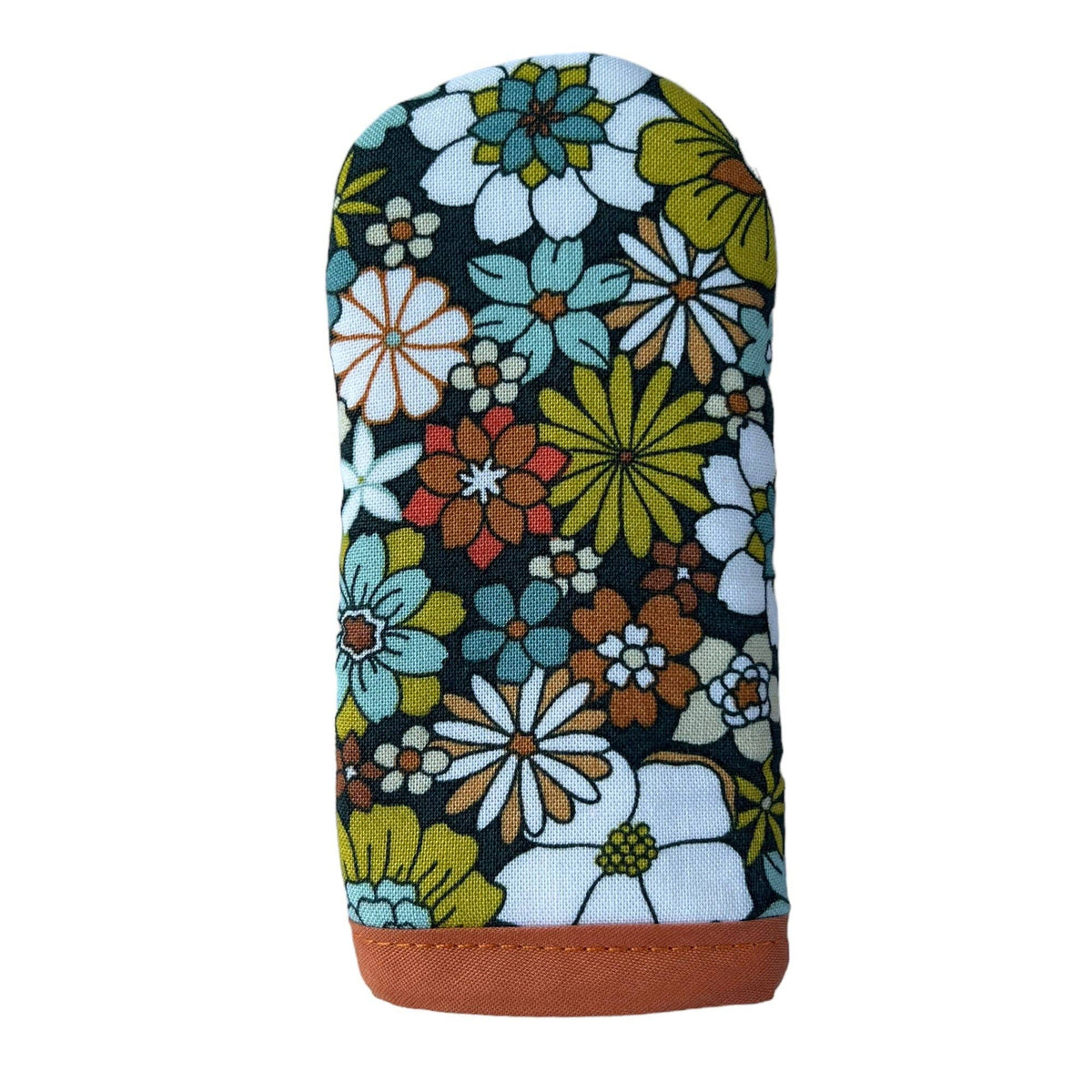 70&#39;s Flowers Cast Iron Handle Mitt