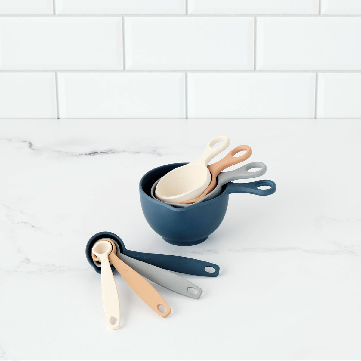 Measuring Cup and Spoon Set: Pastel