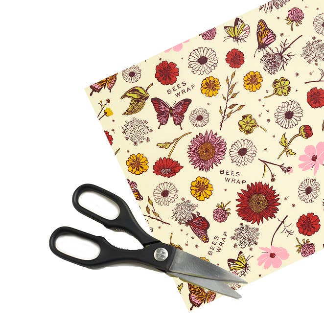 Bees Wrap - Cut-to-Size Roll - Meadow Magic, Plant-Based Wax