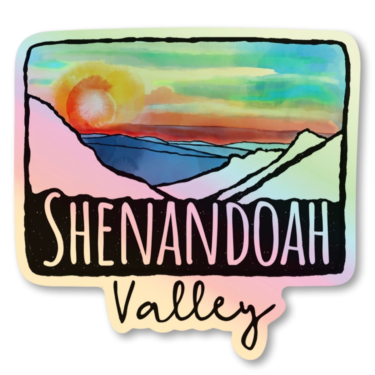 Shenandoah Valley Die Cut Sticker: 4&quot; Non-holographic