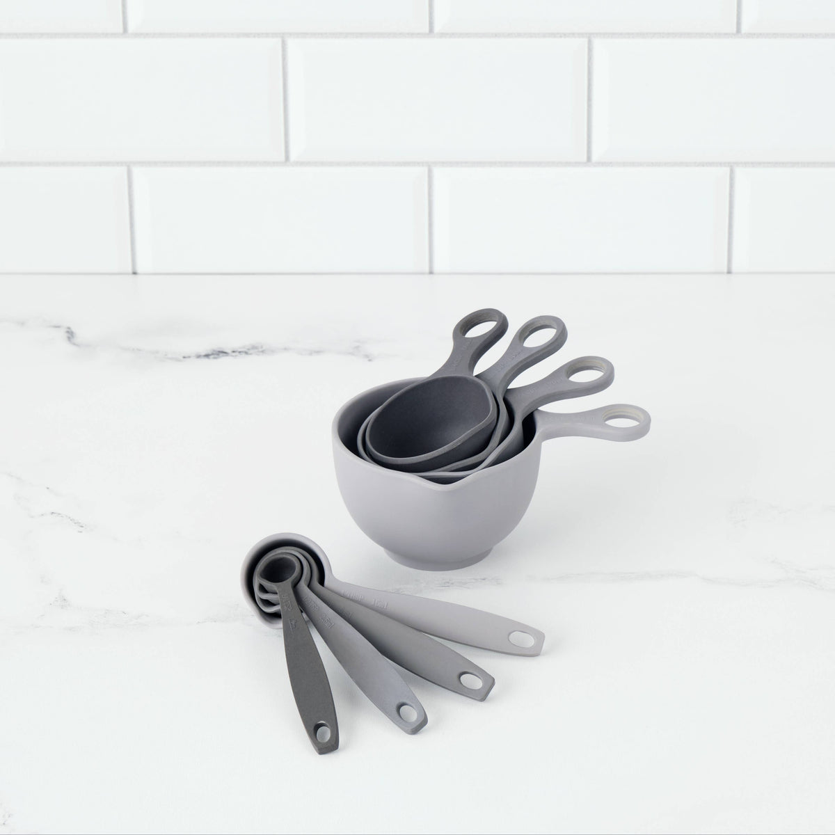 Measuring Cup and Spoon Set: Pastel