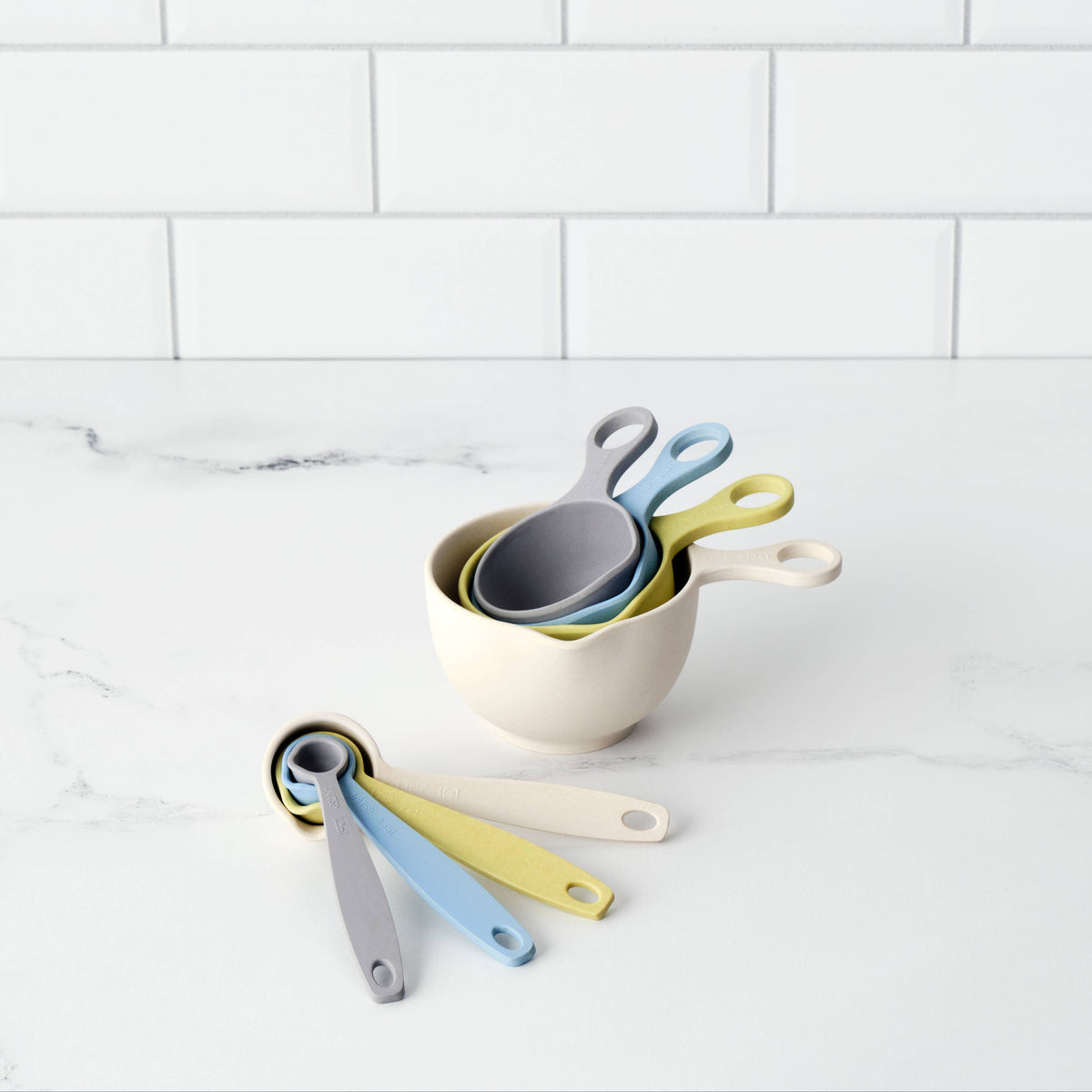 Measuring Cup and Spoon Set: Pastel