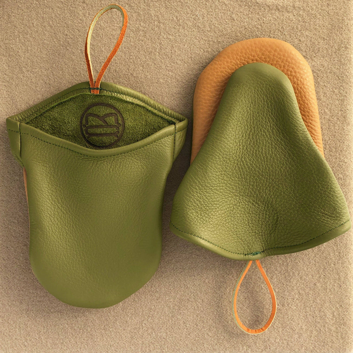Half Oven Mitt (Colors): Concord Grape &amp; Green &amp; Black