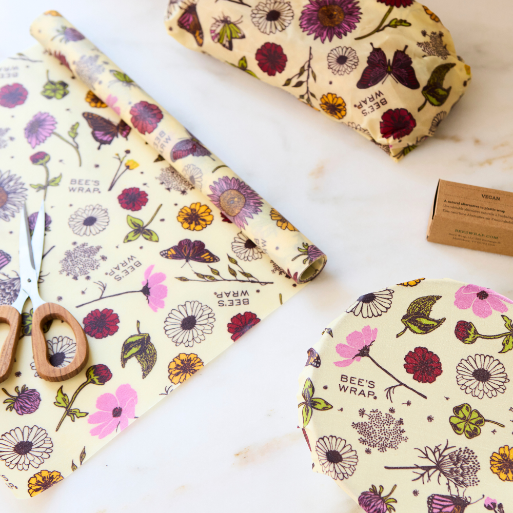 Bees Wrap - Cut-to-Size Roll - Meadow Magic, Plant-Based Wax