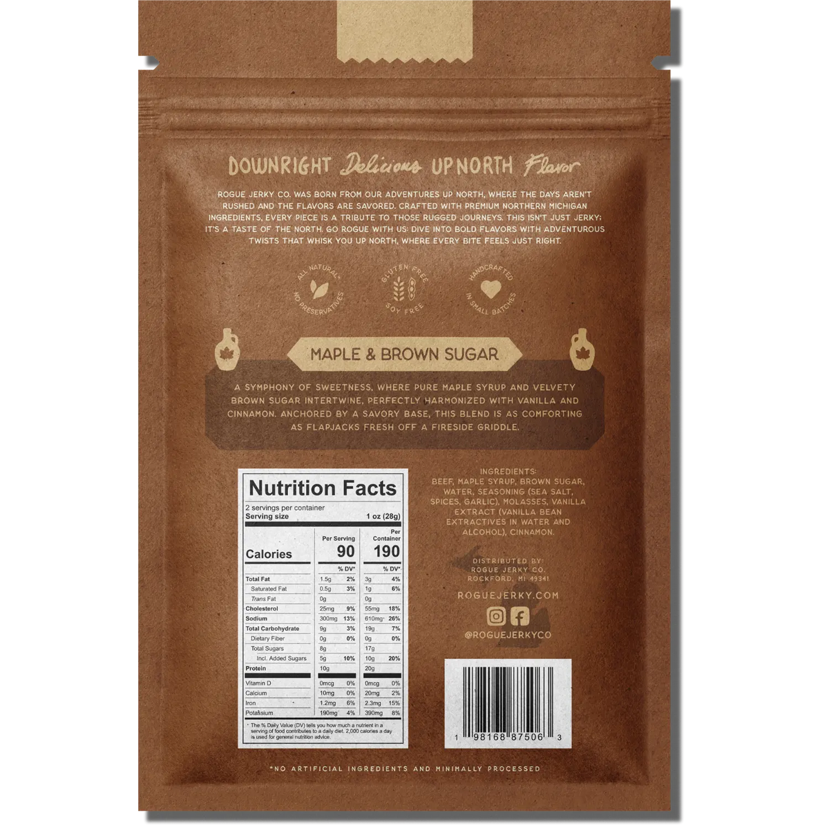 Rogue Maple &amp; Brown Sugar Beef Jerky
