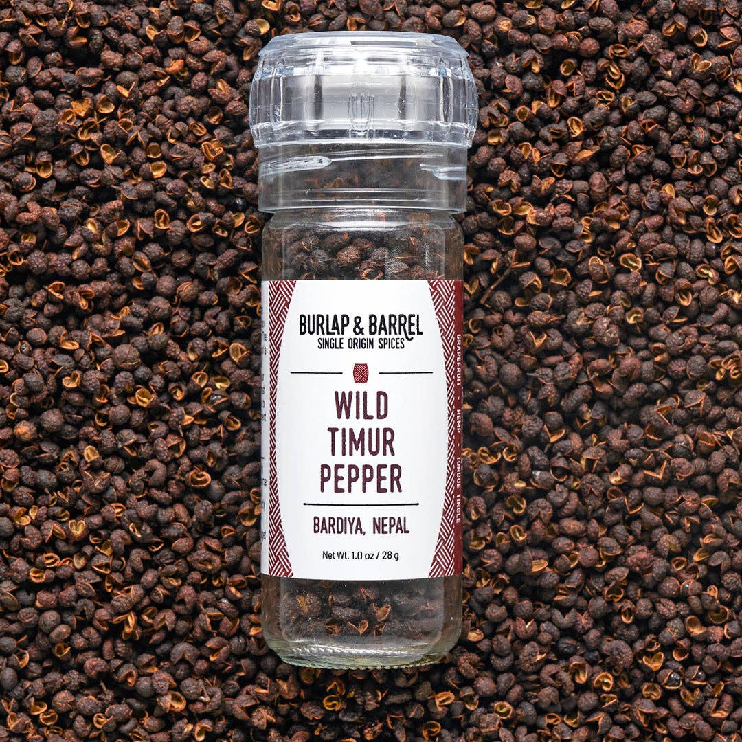 Wild Timur Pepper (Timut pepper) - Single Origin Spice: 1.0 oz grinder-top jar