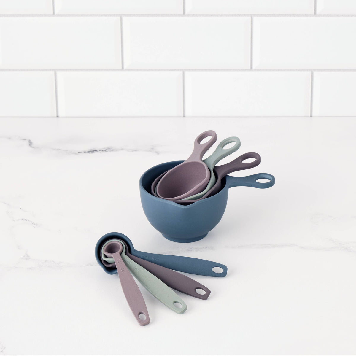 Measuring Cup and Spoon Set: Pastel