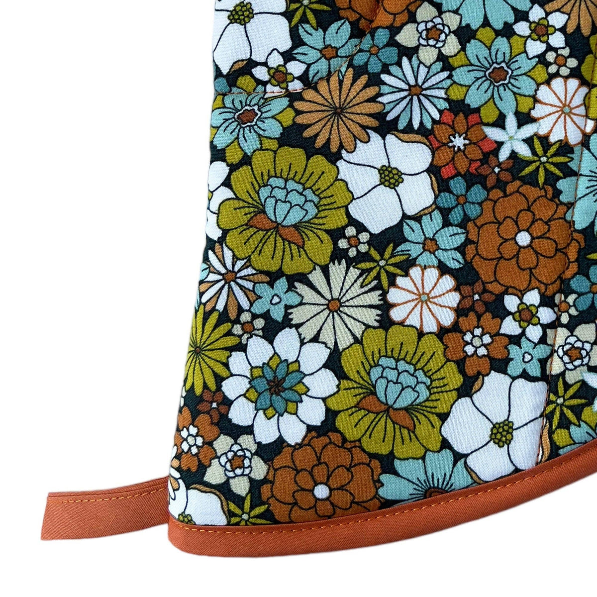 70&#39;s Flowers Oven Mitt