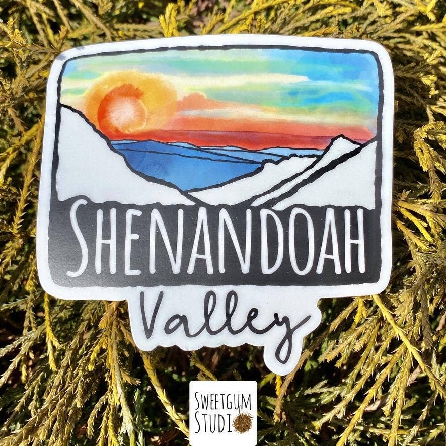 Shenandoah Valley Die Cut Sticker: 4&quot; Non-holographic