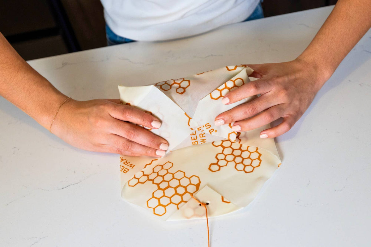 Bees Wrap Lunch 3 Pack - Honeycomb Print
