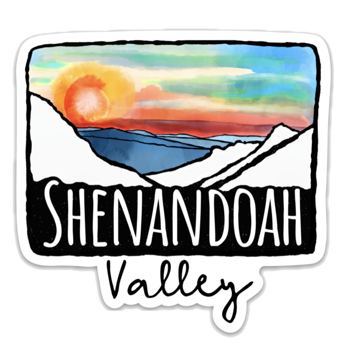 Shenandoah Valley Die Cut Sticker: 4&quot; Non-holographic