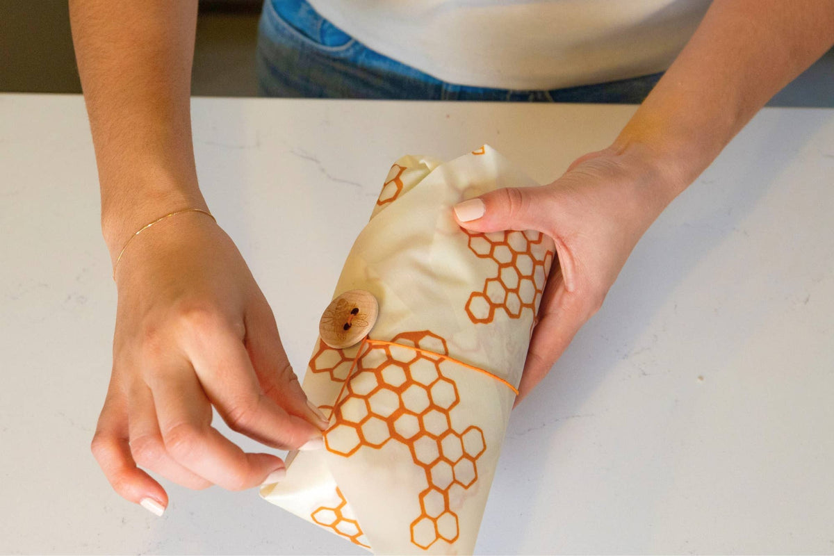 Bees Wrap Lunch 3 Pack - Honeycomb Print