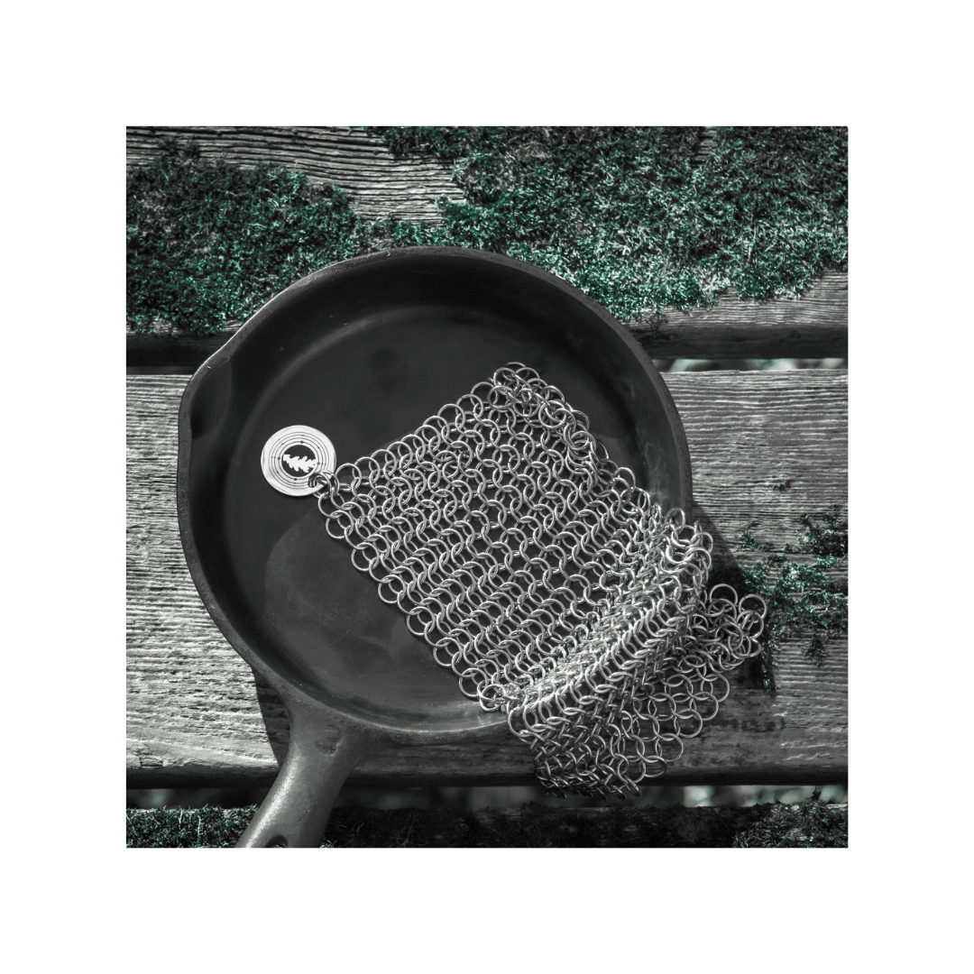 Chainmail scrubber for Cast Iron - Dryad Cookery