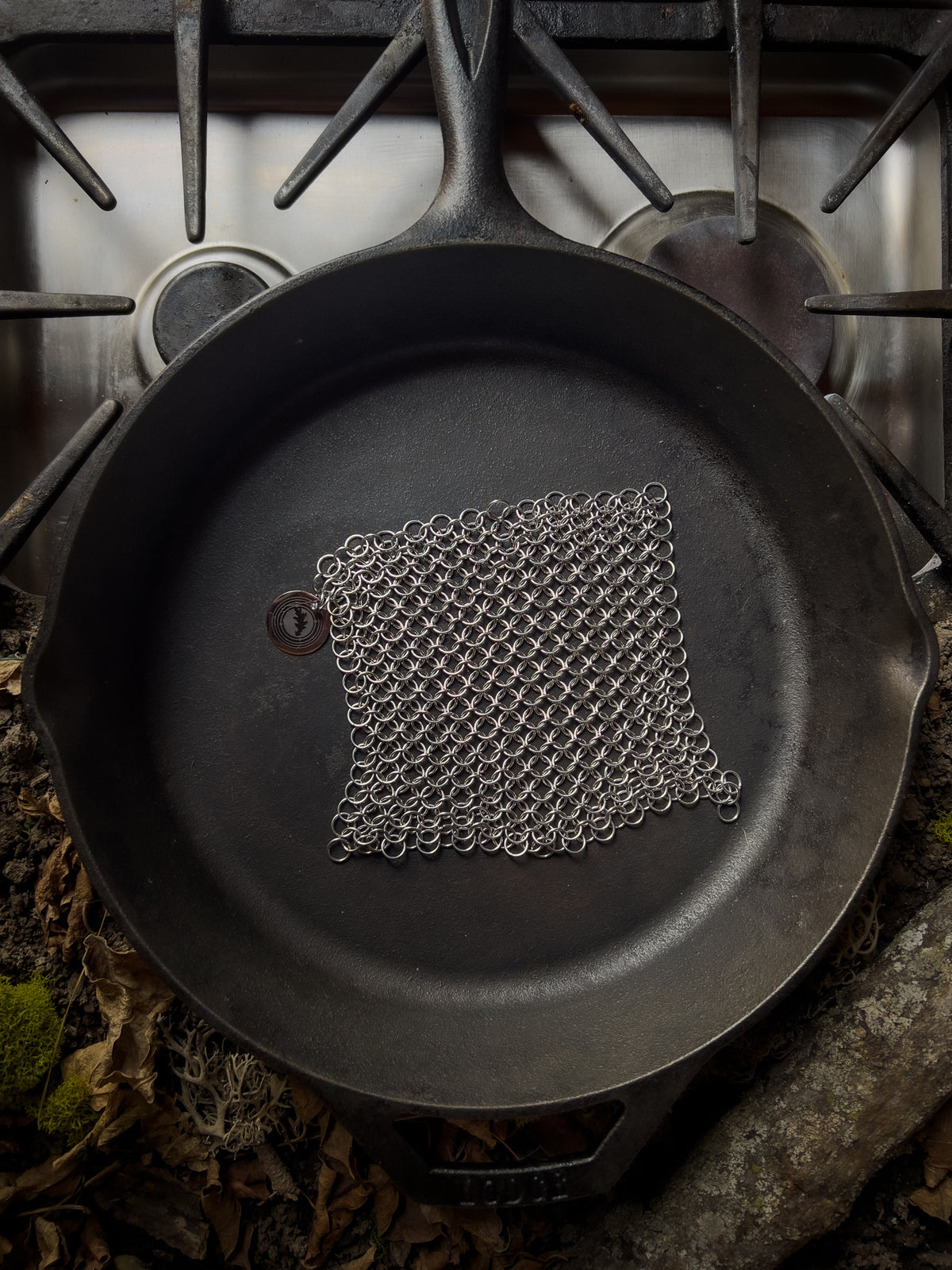 Chainmail scrubber for Cast Iron
